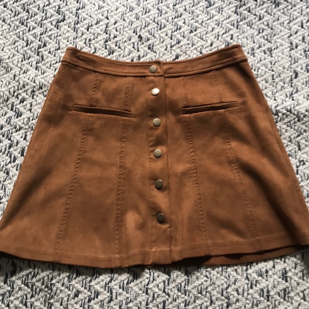 Zara vegan suede skirt